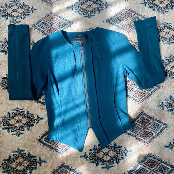 BCBGMaxAzria Fern Green Zip-Front Moto Jacket - Size XXS - Picture 11 of 16